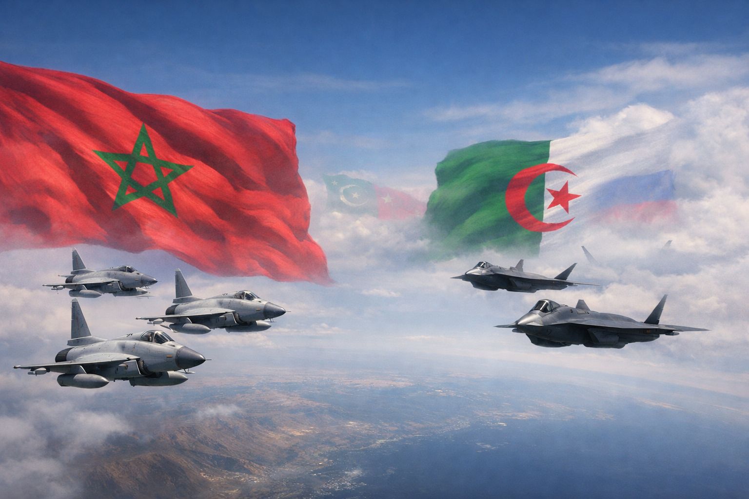 تفوق جوي مطلق للجزائر وسيطرة مقاتلات سوخوي 57 الروسية على طائرات المغرب الضعيفة