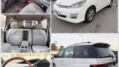 تويوتا بريفيا موديل 2005 سيارة عائلية نظيفة اقتصادية سبعة ركاب مع شاشة وتحكم وسكان وكاميرا خلفية للبيع