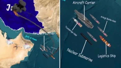 سيناريو هجوم القوات الأميركية على إيران عبر حاملة أبراهام لينكولن وصواريخ توماهوك في فيديو صادم