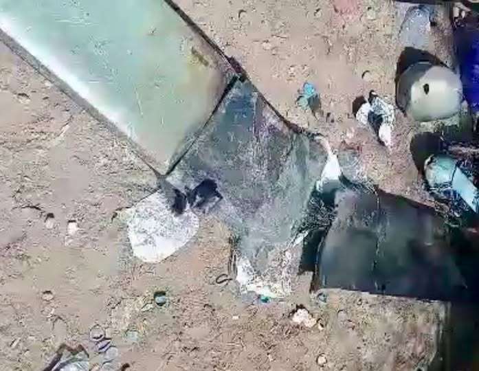 صورة نادرة للطائرة المسيرة التي سقطت اليوم في بيحان تثير اهتمام المتابعين
